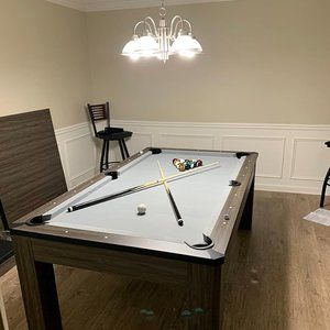 Pool table + Ping Pong + Dining table - All in One!